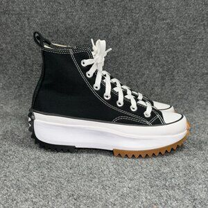 Converse Run Star Hike Hi Sneakers Women's Size 7 Black Canvas Retro Platform